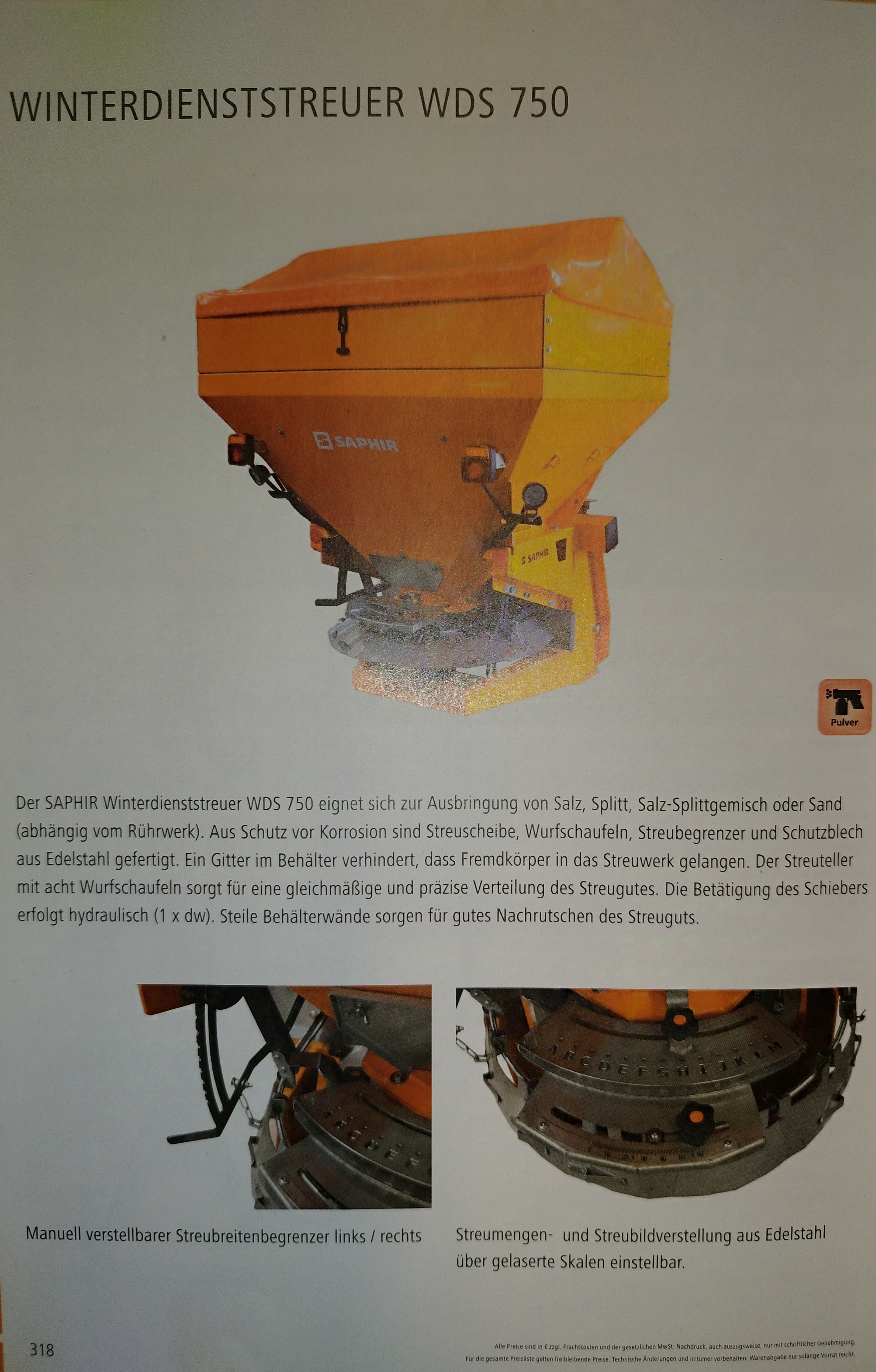 Winterdienststreuer WDS 751 Saphir